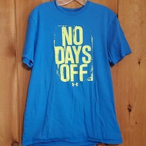 Under Armour Blue T-Shirt heatgear 'No Days Off'